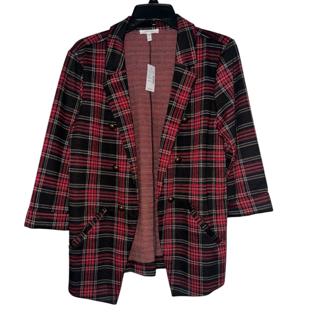 Maurices 3/4 Sleeve Plaid Blazer NWT

#redblazer
#3/4sleeveblazer